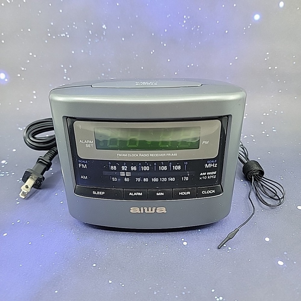AIWA Alarm Clock Radio Receiver Model No. FR-A45U Tested & Working